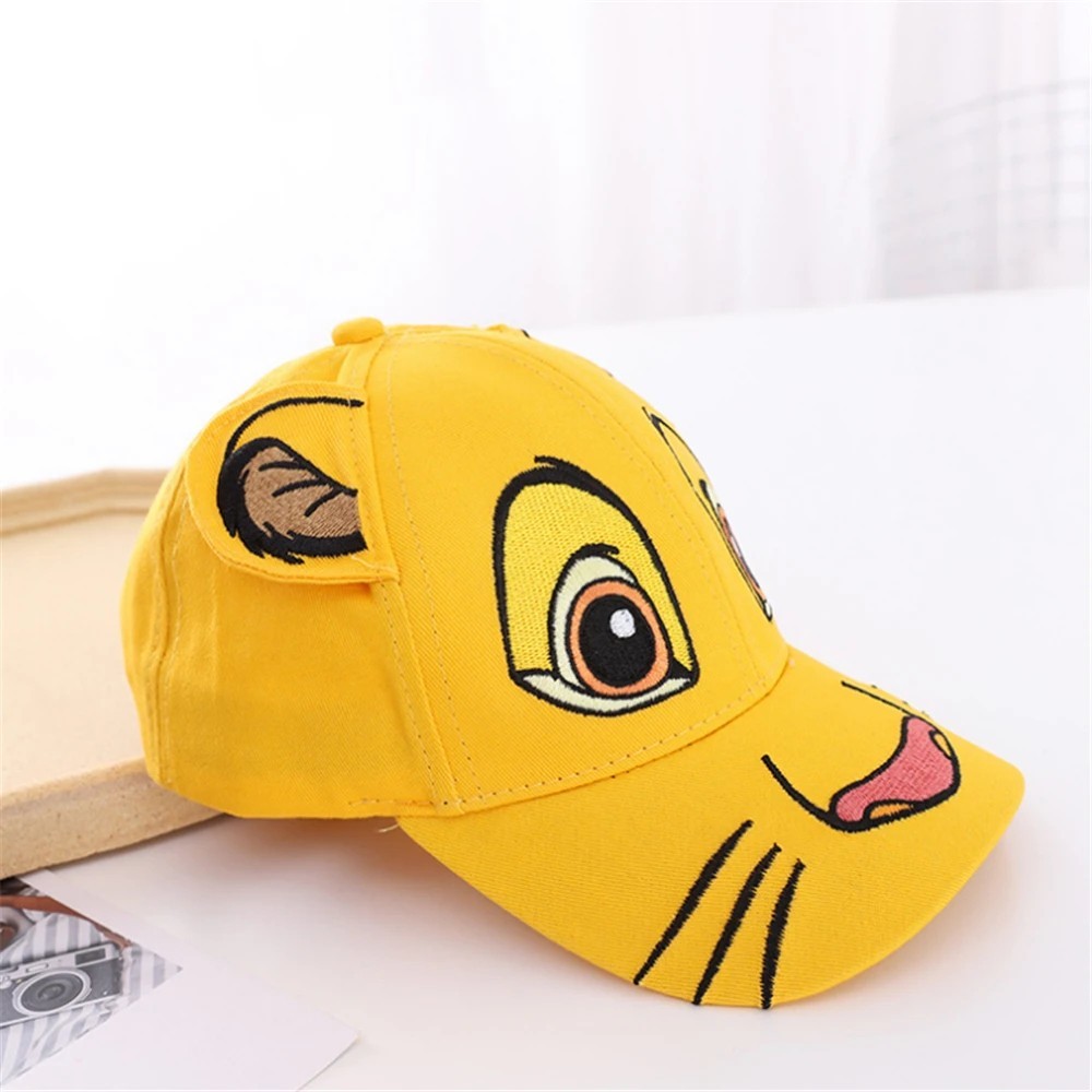 Children Baseball Cap Cartoon Lion Animal Hat Adjustable Sun Hat For Boys Girls