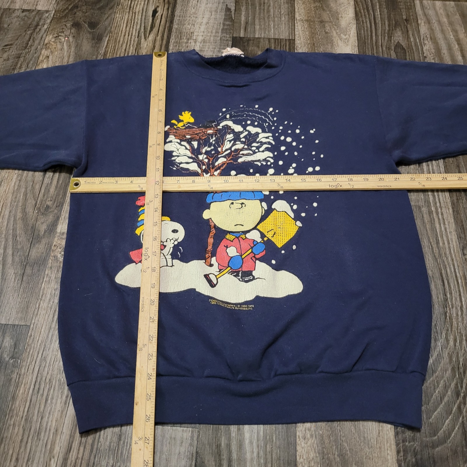 Vintage 70’s 1970s Peanuts Sweatshirt Mens Size Large Snoopy Charlie Brown