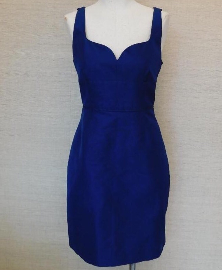 Nwt J.CREW Mae Dress Classic Faille 4 HAVEN BLUE cocktail bridesmaid $200 c5552