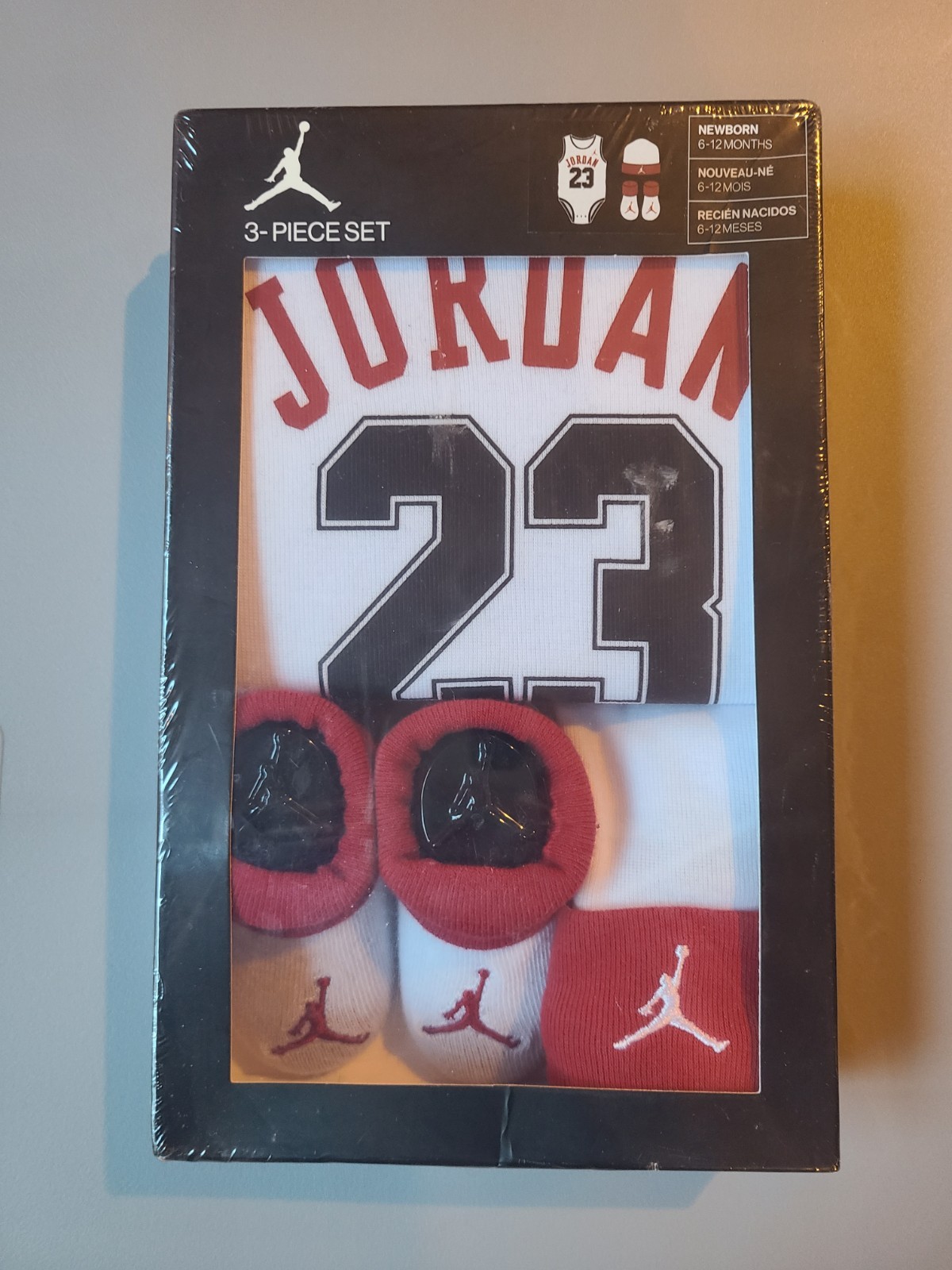 JORDAN 23 INFANT SET 3 PIECE NEW IN BOX 6-12 MONTHS