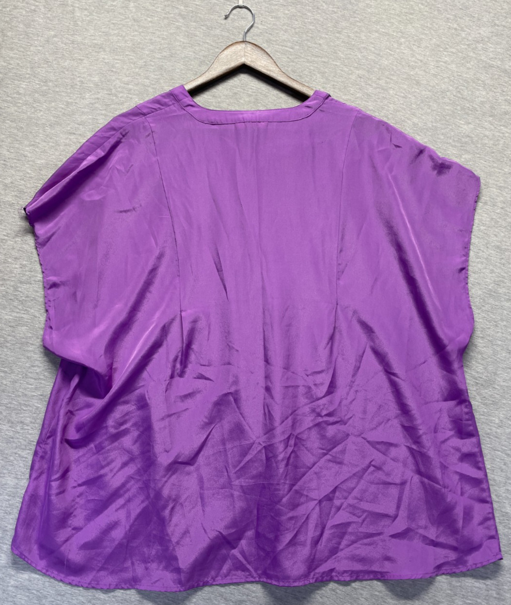 Brina & Em Blouse Top Womens 3X Purple Pintuck Pleats Sleeveless Button Front