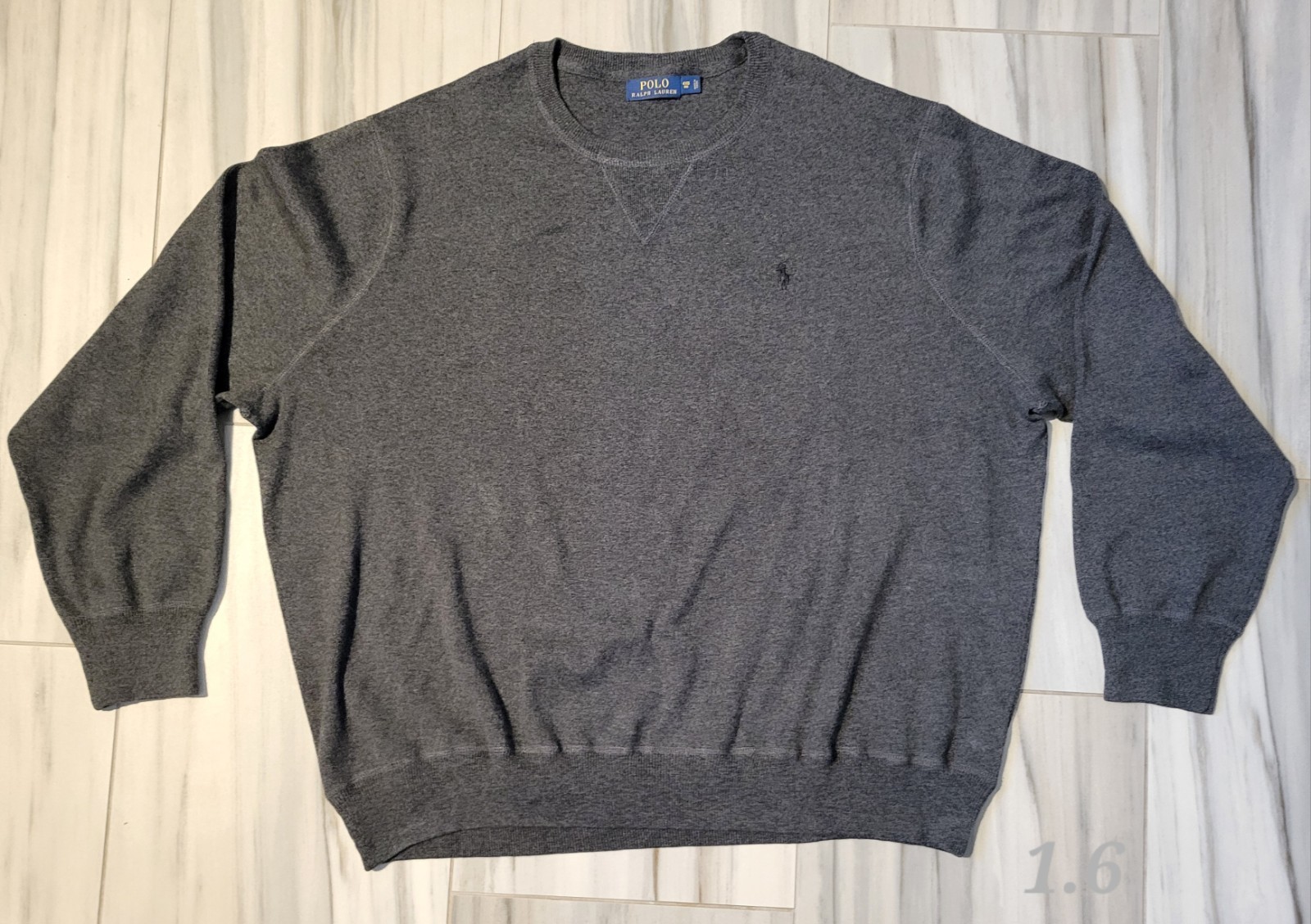 4XB Polo Ralph Lauren Embroidered Pony Gray Crewneck Pullover Sweatshirt