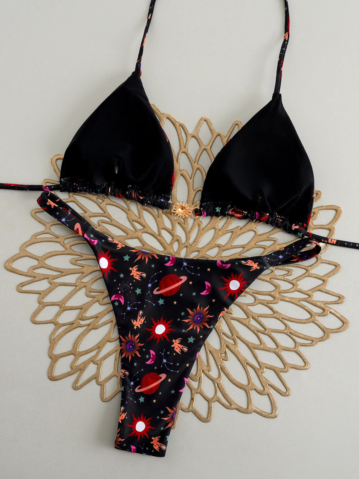 Womens Sexy Leopard String Bikini Push Up Brazilian Swimwear Thong Bathing Suits