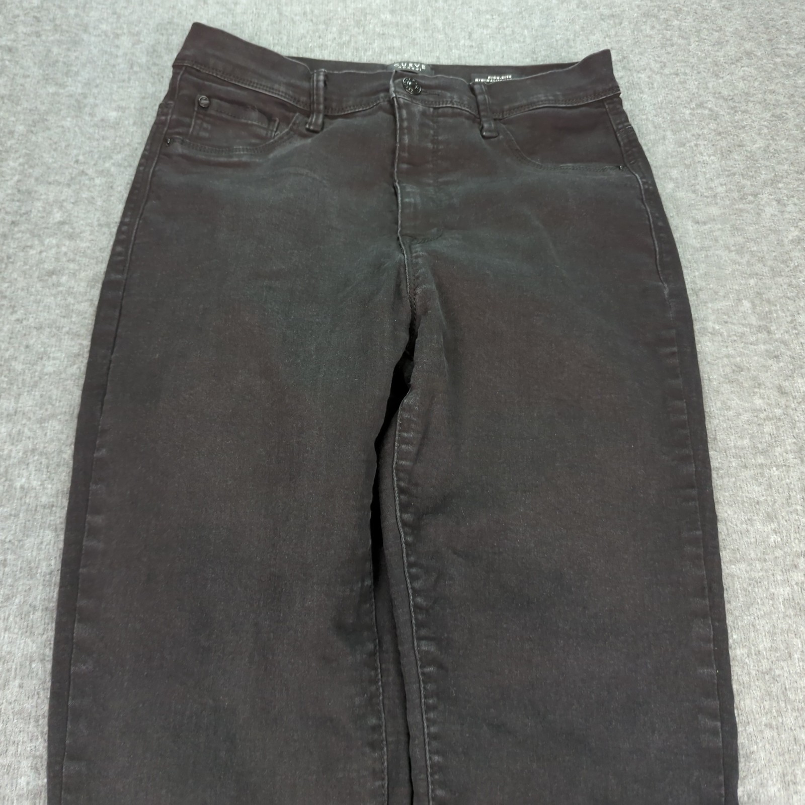 Curve Appeal Jeans Womens 30 Black High Rise Minimalist Jegging Stretch Casual