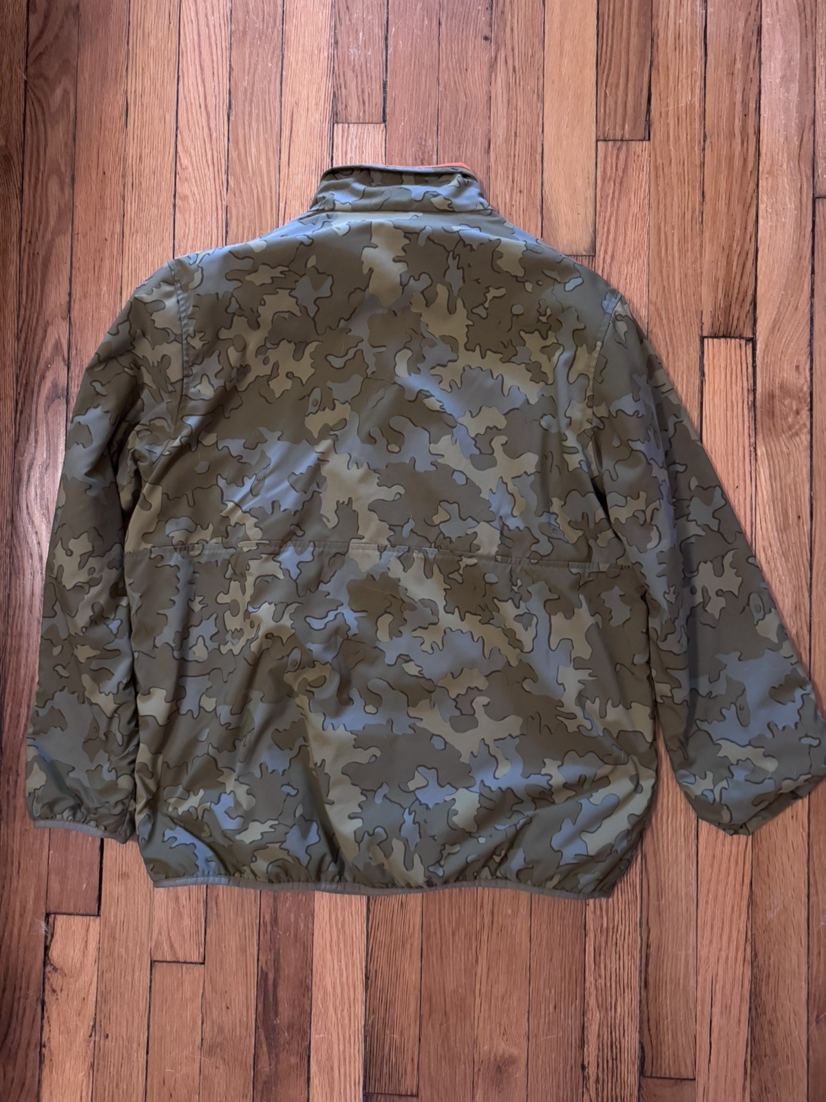Patagonia Men’s Reversible Snap-T Glissade Pullover – Rare Camo and Orange Large