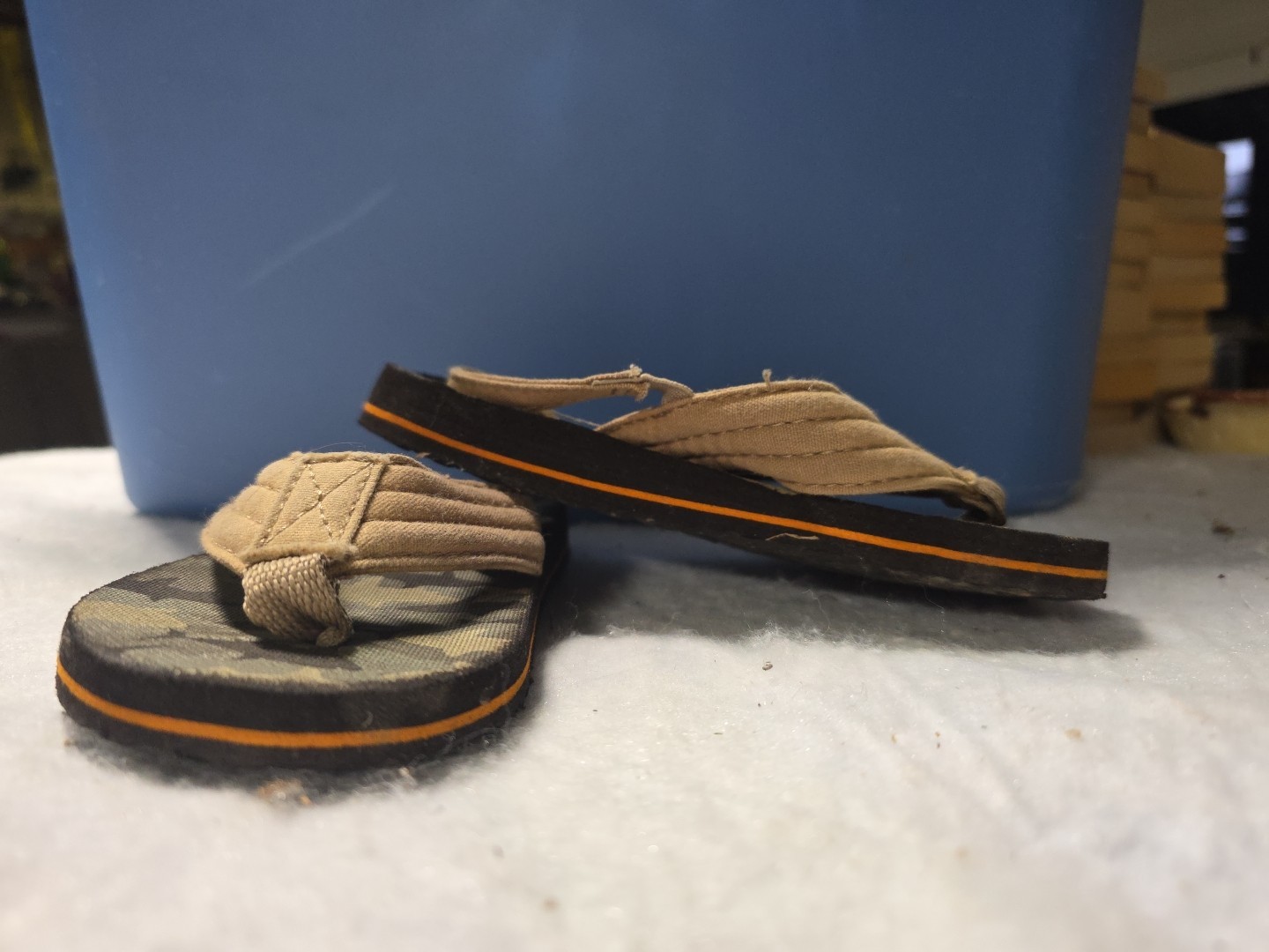 Cat & Jack Henry Camouflage Flip Flop Sandals Size XL (11/12) Toddler Camo Brown