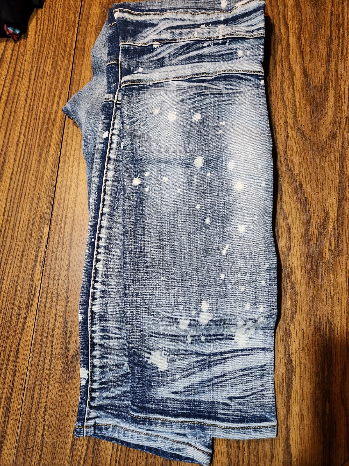Dope Jeans Men’s Moto Destructed Button Fly Acid Wash Size 30