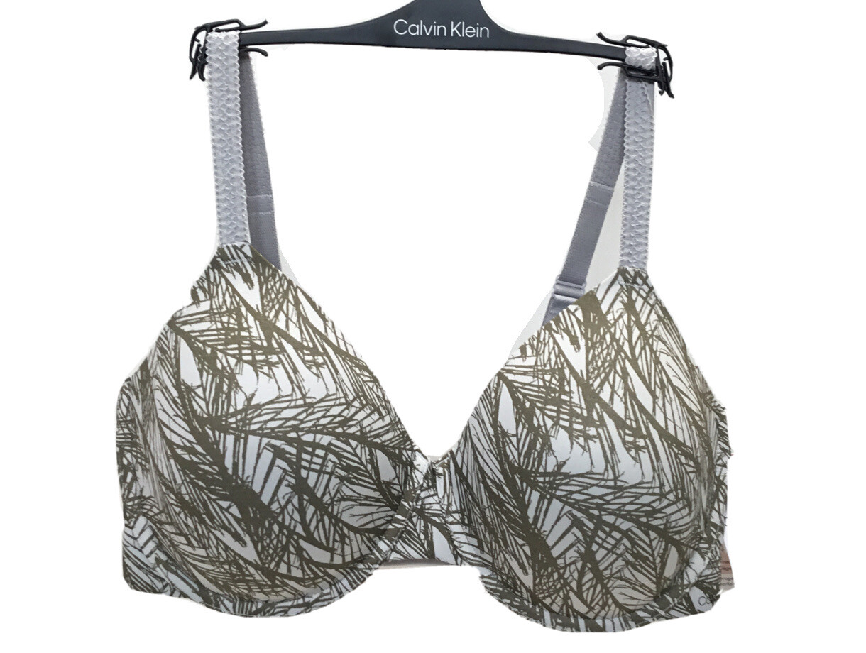 Calvin Klein Women’s Liquid Touch Lightly Lined Perfect Coverage Bra,Olive 34 DD