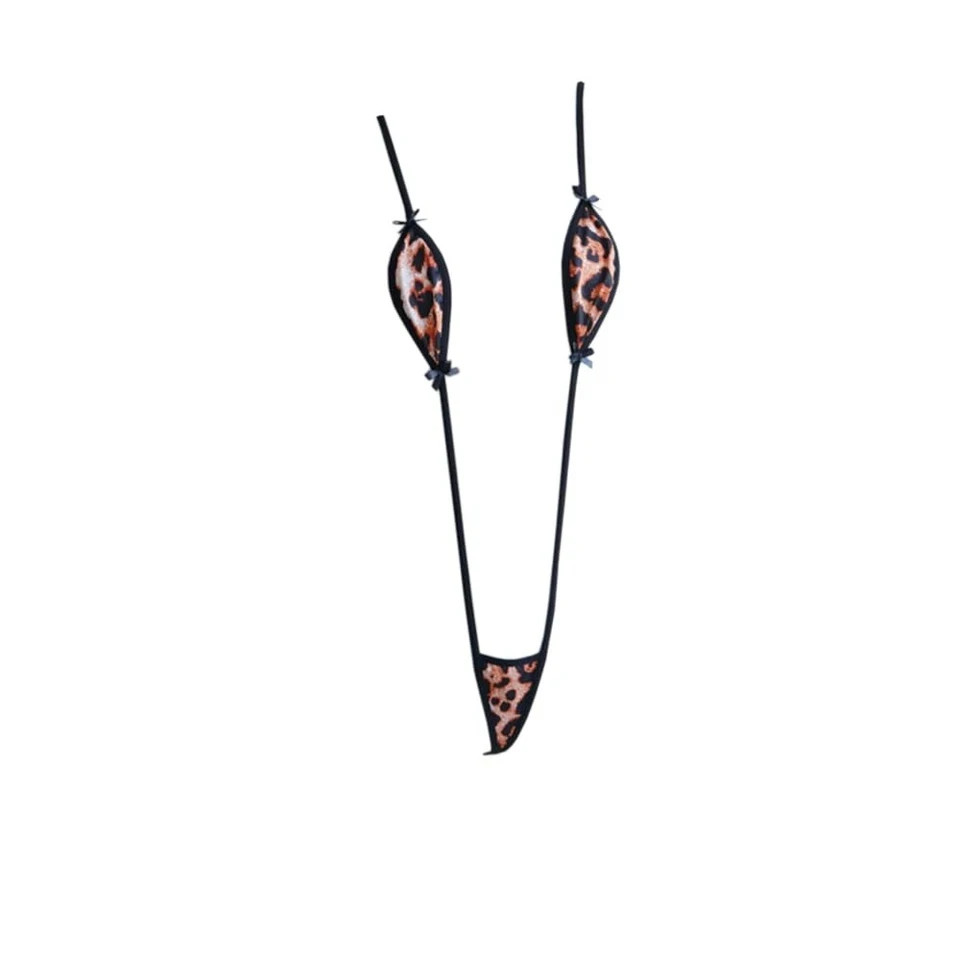 Extreme Slutty Leopard Micro Bikini Fetish Cosplay Stripper One Piece One Size