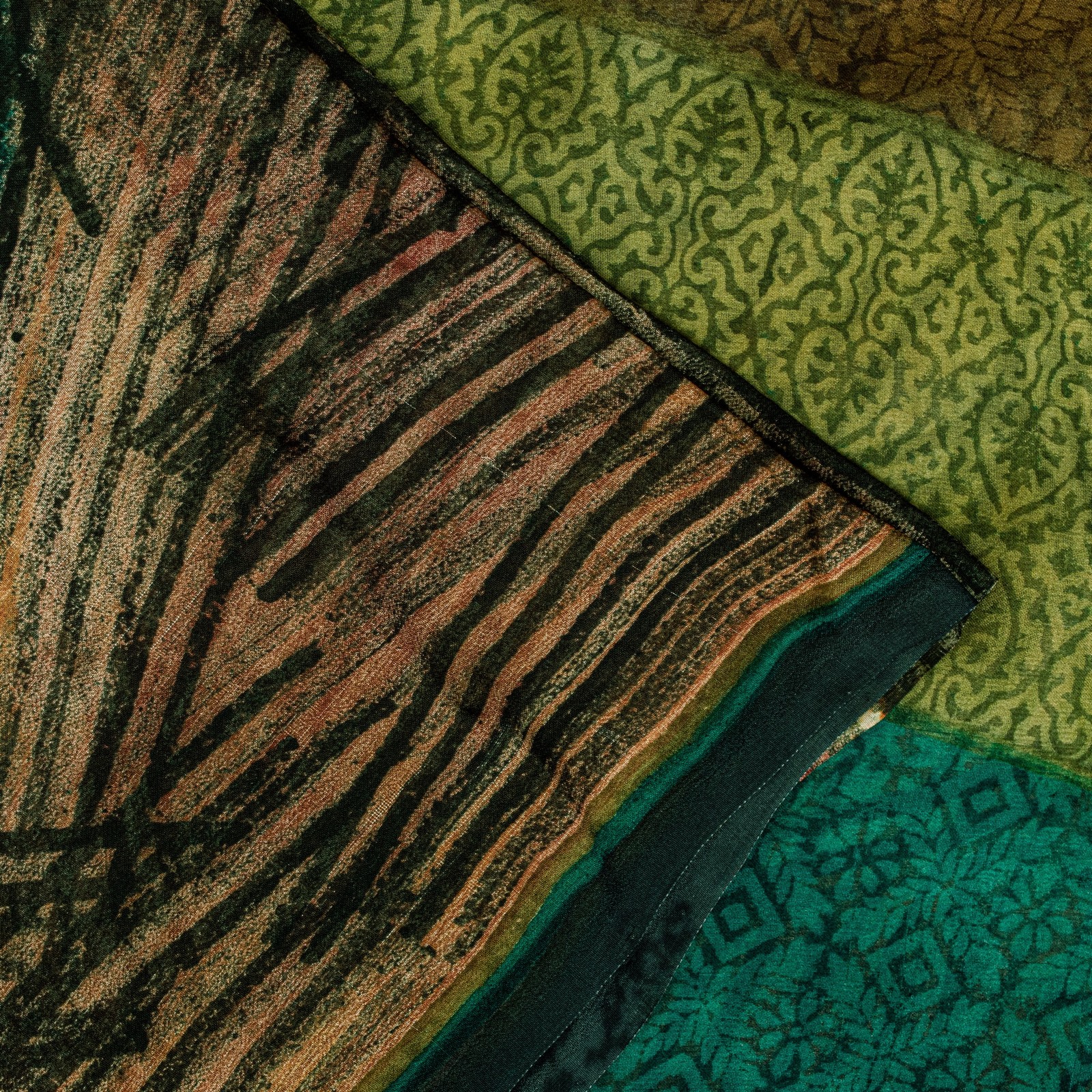 Sanskriti Vintage Pure Georgette Silk Sarees Abstract Printed Sari 5+Yd Fabric