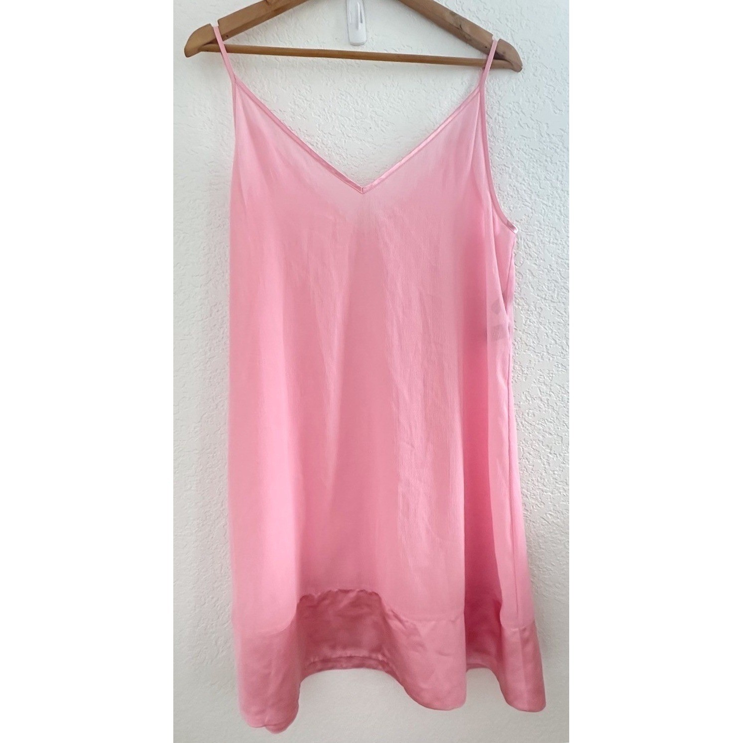 Vtg Y2K Valerie Stevens Barbie Coquette Slip Dress Nightie Pink Sheer Chiffon M