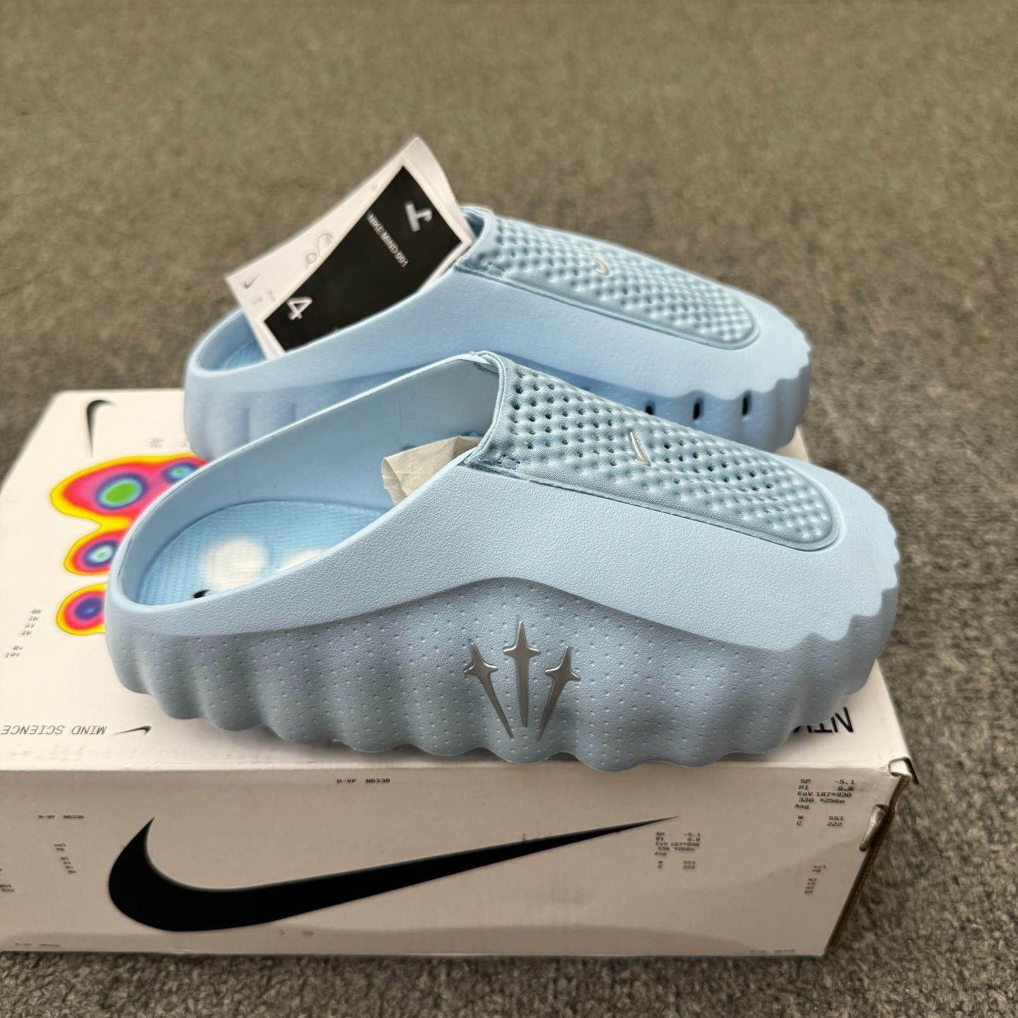 Nike x Travis Scott Mind 001 Light Blue Slip-On Clog Slippers