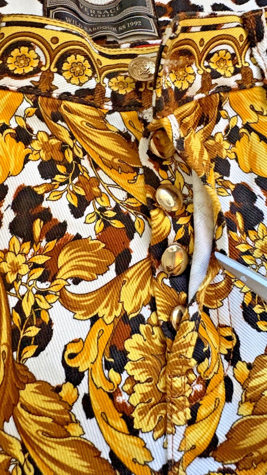 Versace Tribute Wild Baroque SS 2019 Women’s Jeans Sz 36 Italy Excellent Cond