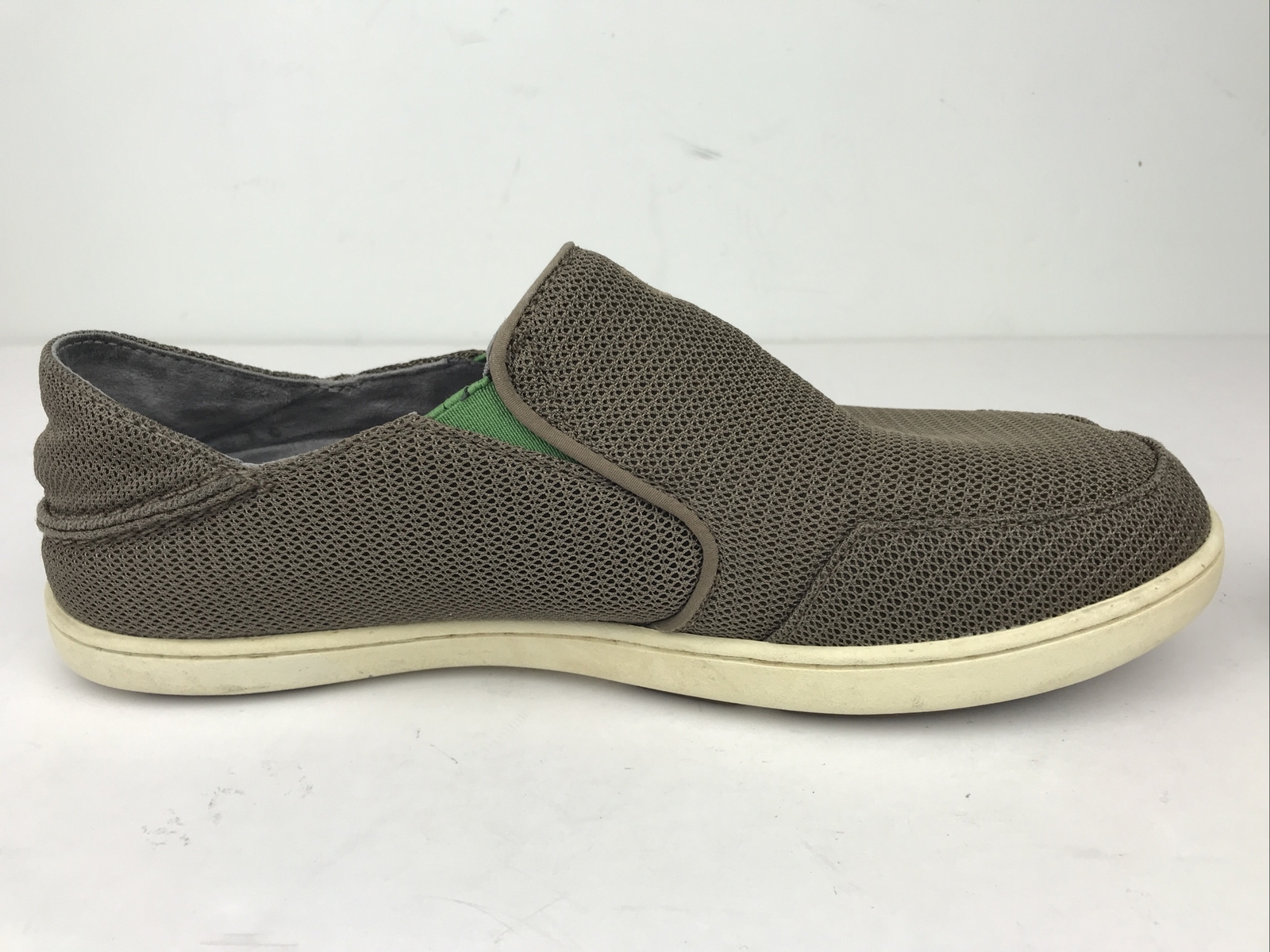 OluKai Nohea Mesh Loafers Men’s 8 Shoes Slip Ons Casual Comfort Brown / Green