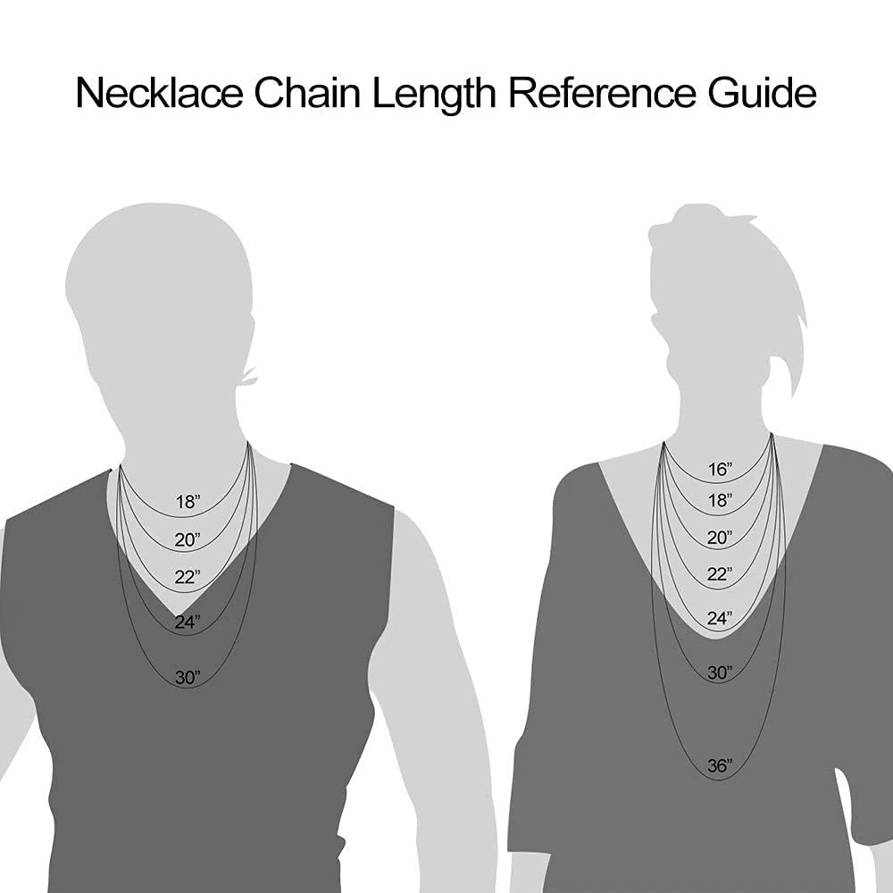 Yooblue Cross Necklace for Men – Stainless Steel 18-20 inches, “Silver