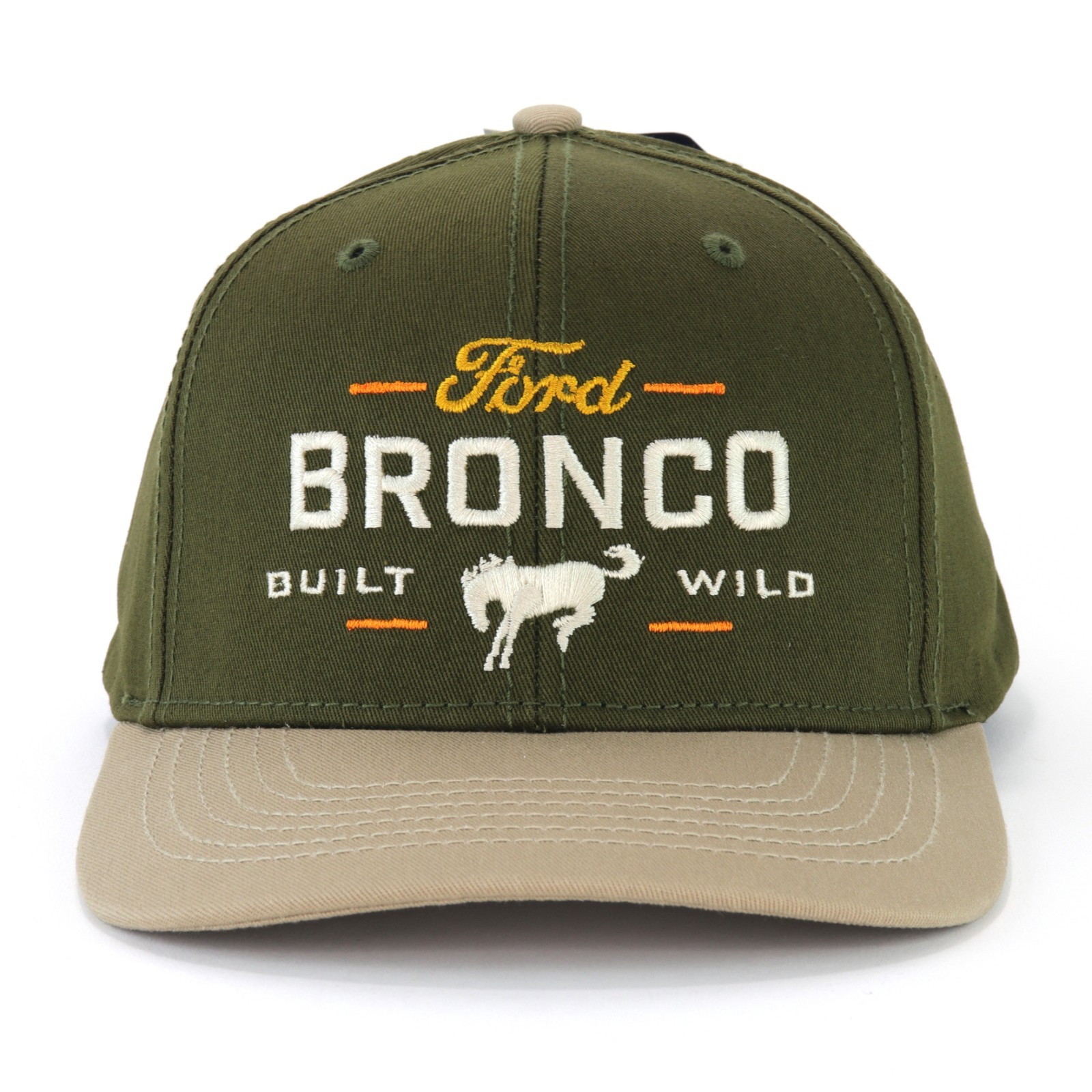 Ford Bronco Built Wild Olive Green Baseball Hat Ball Cap Snapback Embroidered