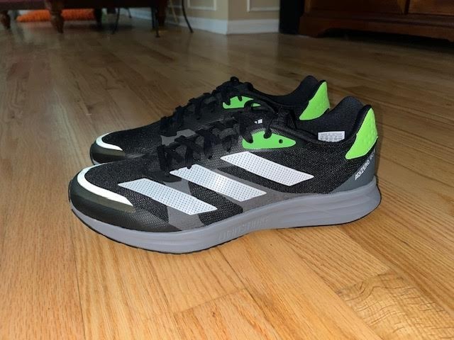 NIB Adidas adiZero RC 4 Black Solar Green Athletic Shoes Men’s Size 12 GX6660