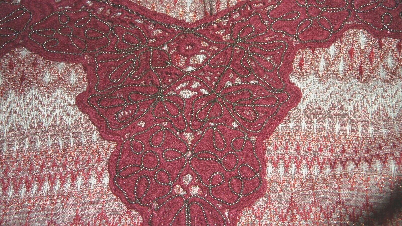 NWT Free People beaded dress sparkle crochet size medium fit and flare