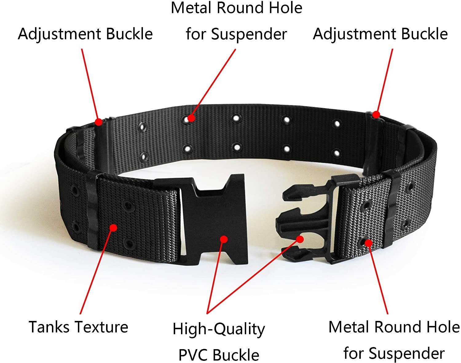 Tactical Nylon Belt Adjustable Security Military Heavy Duty Rescue Combat Belt