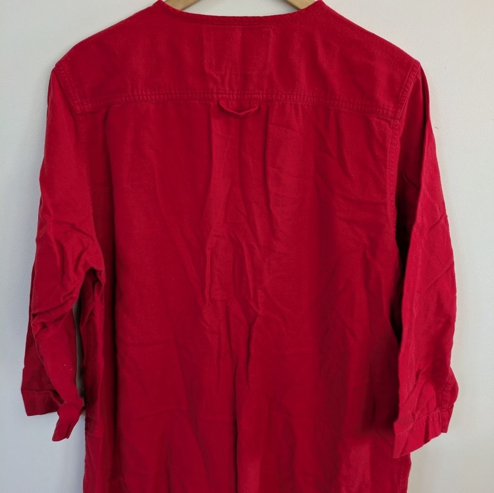 Vintage Victorias Secret Authentic Country Cottons Flannel Red Button-Up Nightie
