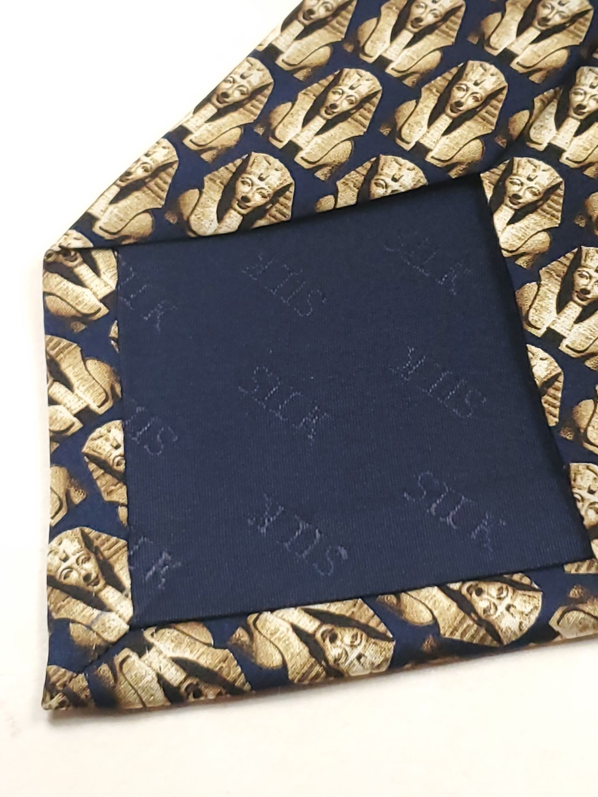 MUSEUM ARTIFACTS – Tutankhamun – Egyptian Pyramid Vintage Handmade Silk Tie NEW