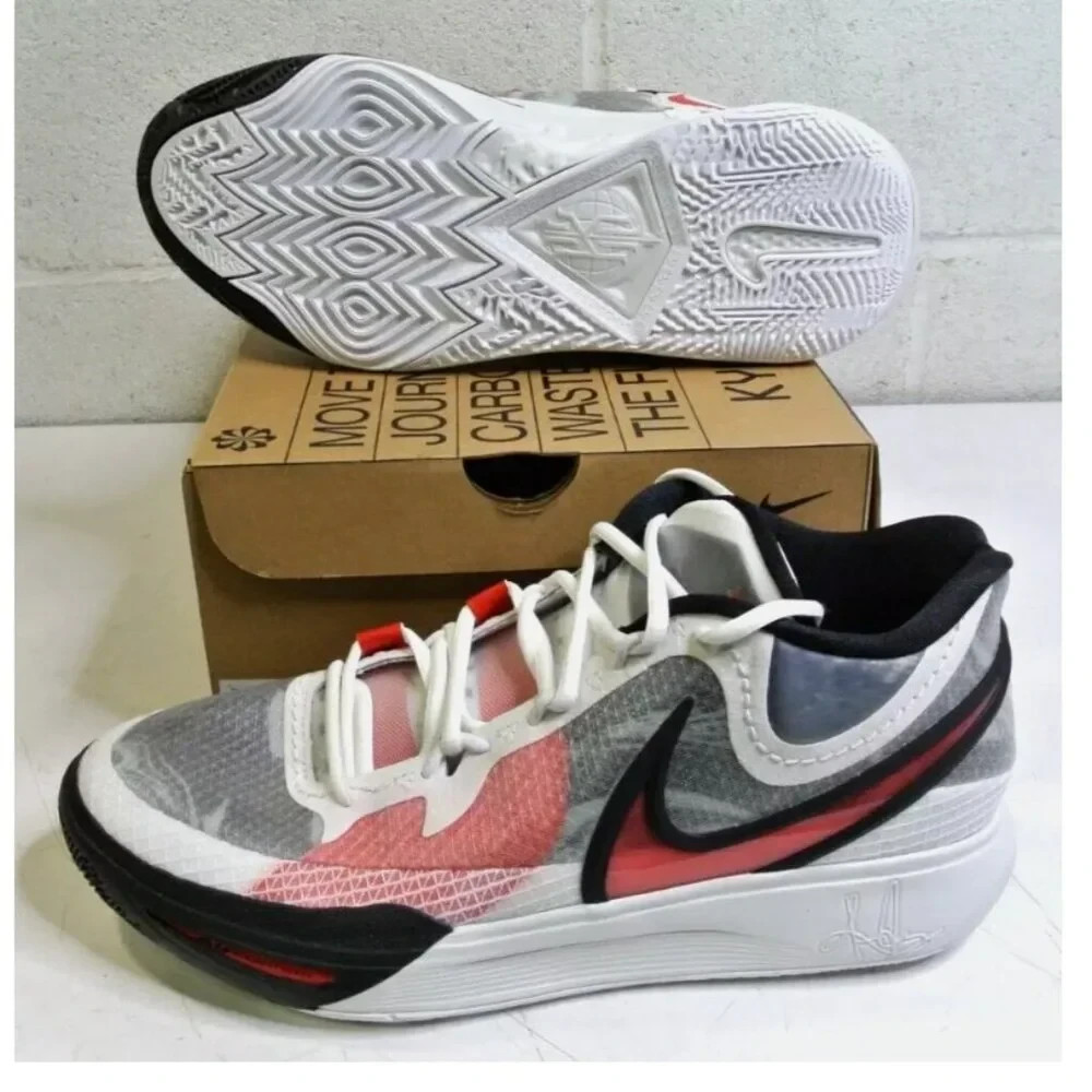 Nike Kyrie 8 DJ6017-100 Black White Red- Basketball Shoes Mens Size 13