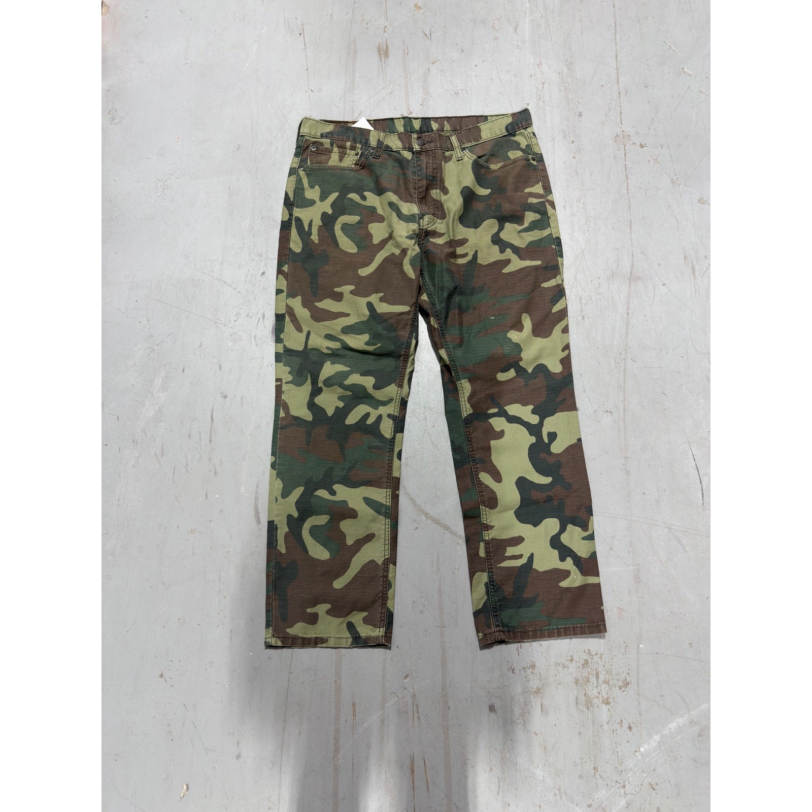 Levis 541 Athletic Taper Camo Pants Mens 36×30 Woodland Camouflage Trousers