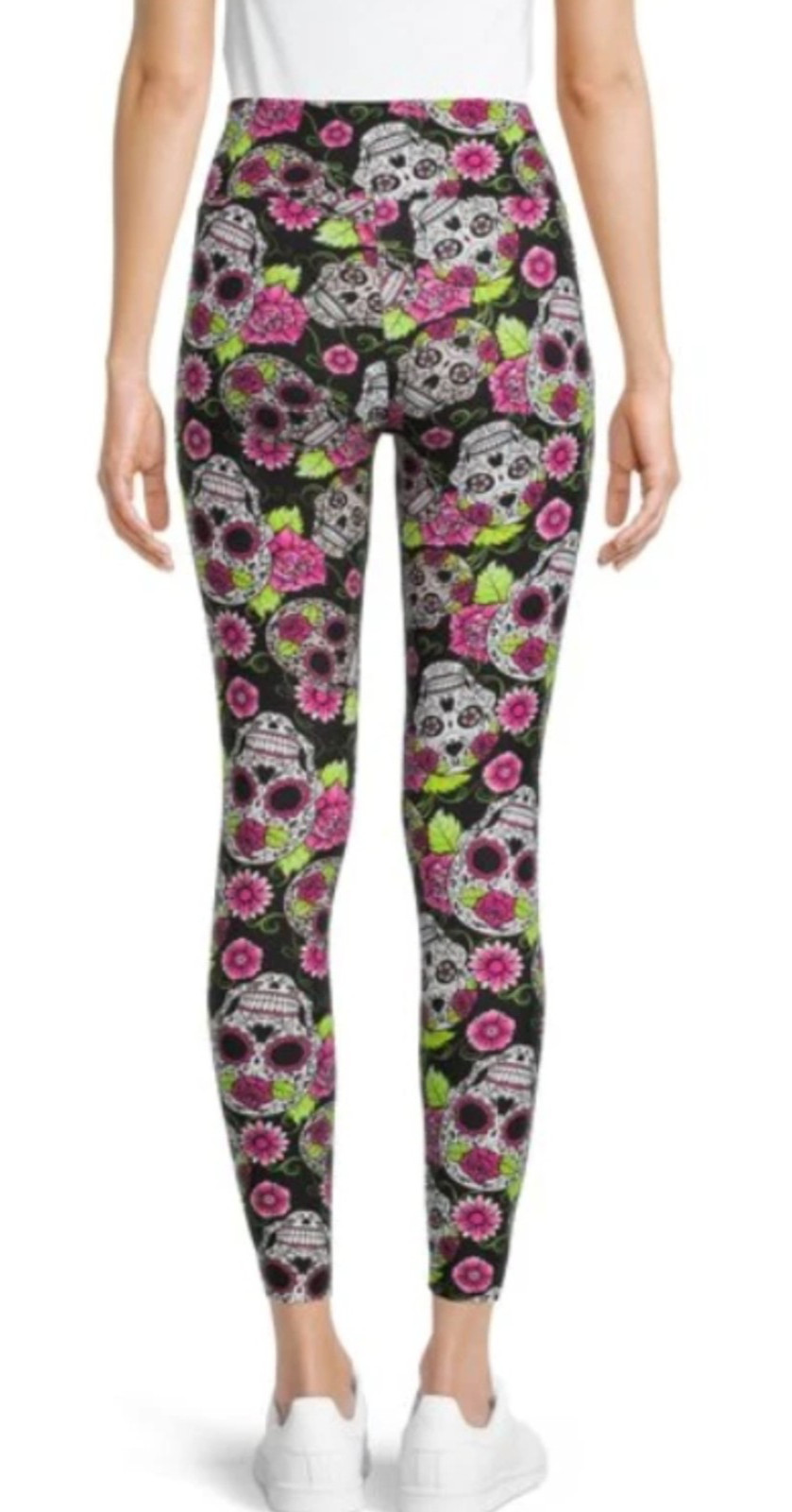 NOBO Halloween Leggings Spider Web ~Sugar Skull Juniors Size S~M~L~XL~XXL~XXXL