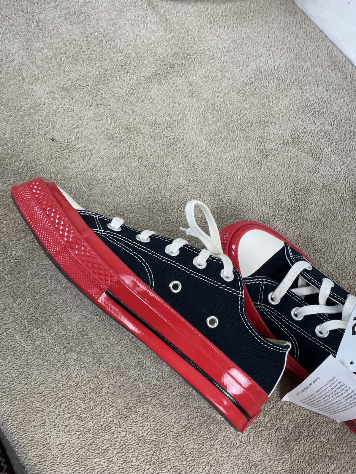 Converse Chuck 70 Play Comme Des Garcons Low Black Sneakers Mens 4 / Womens 6