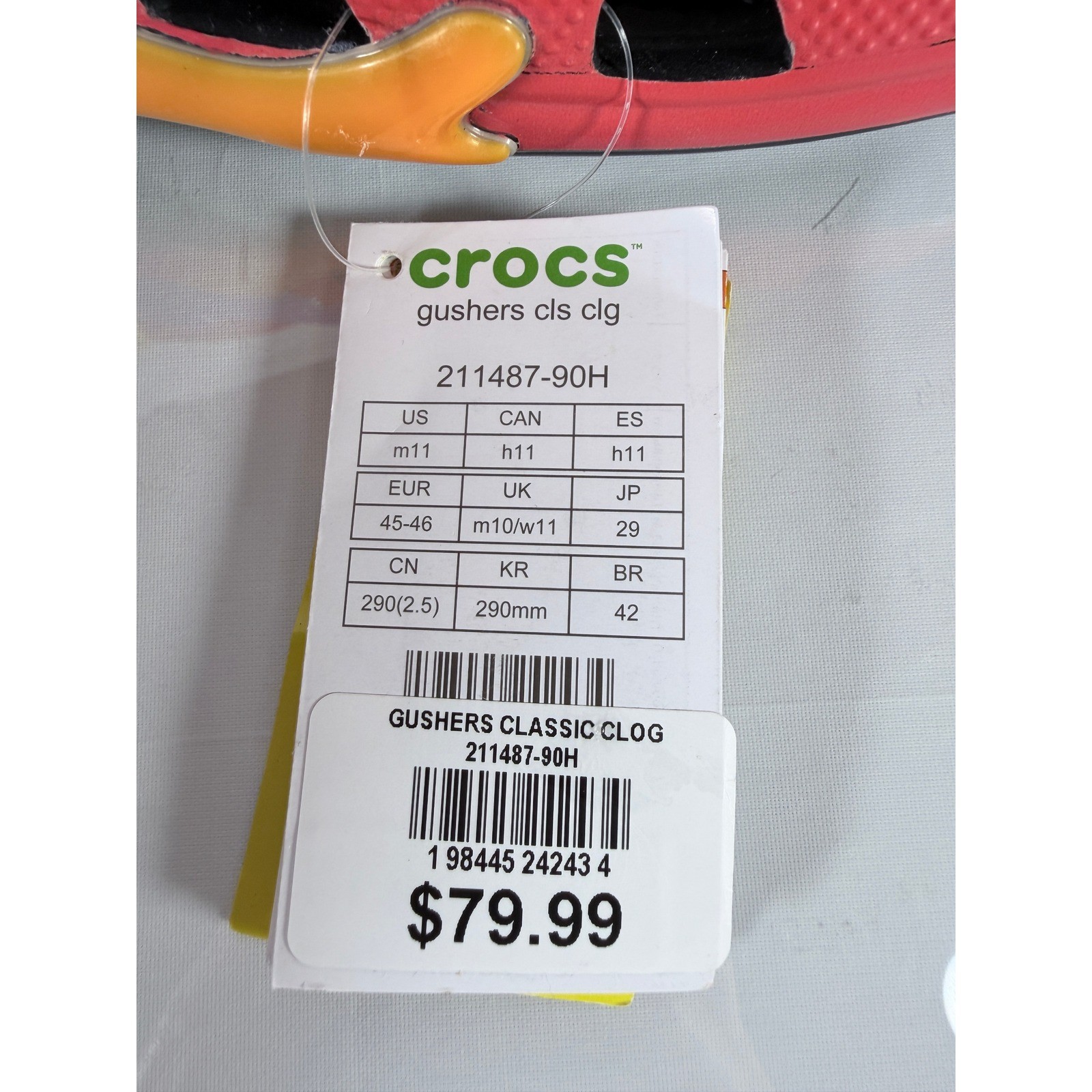 Crocs Gushers Classic Clog Men 11 Women 13 Colorful Jibbitz 211487-90H New