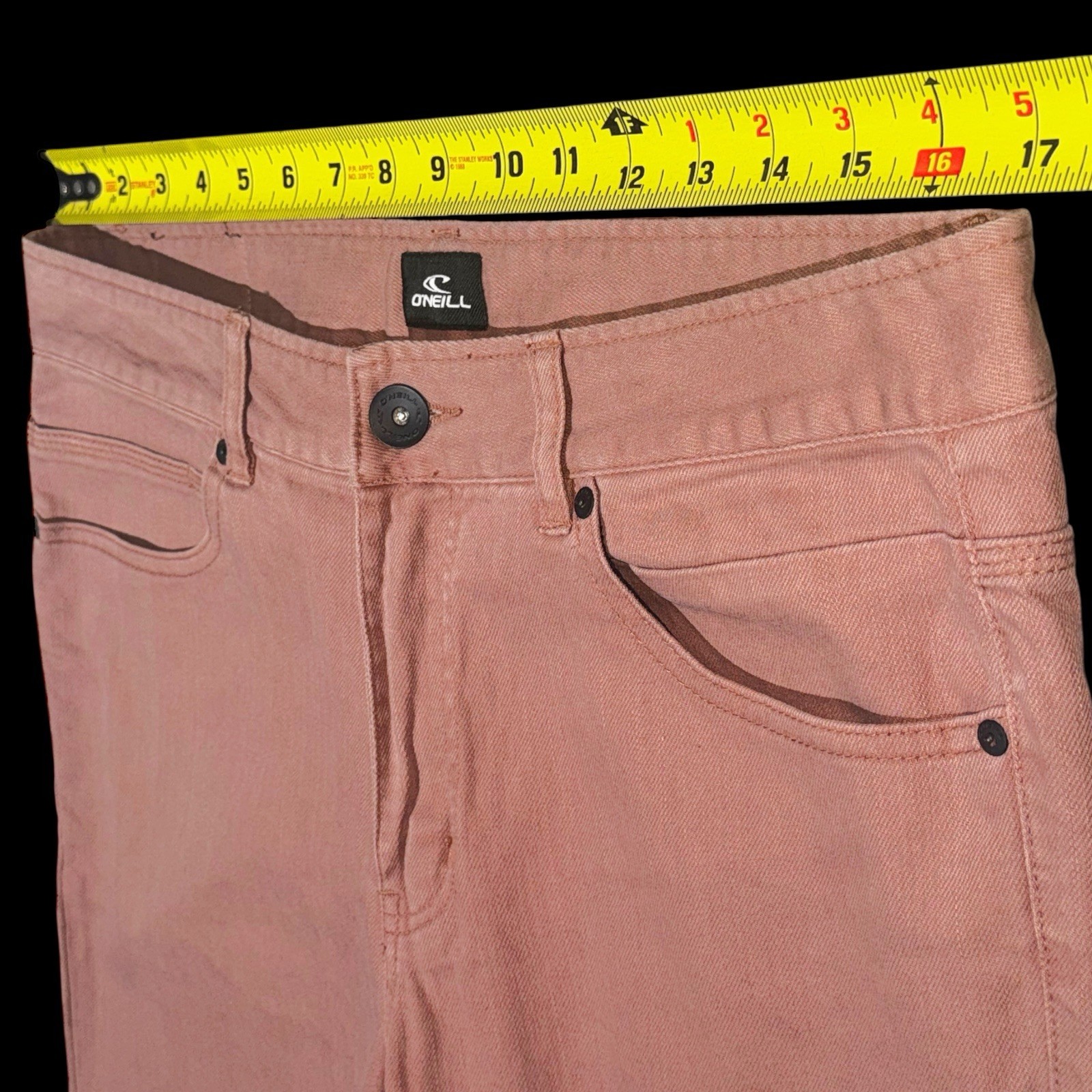 O’neill Men’s 33 Pink Denim Jean Pants 98% Cotton 2% Elastane (Fast Shipping)