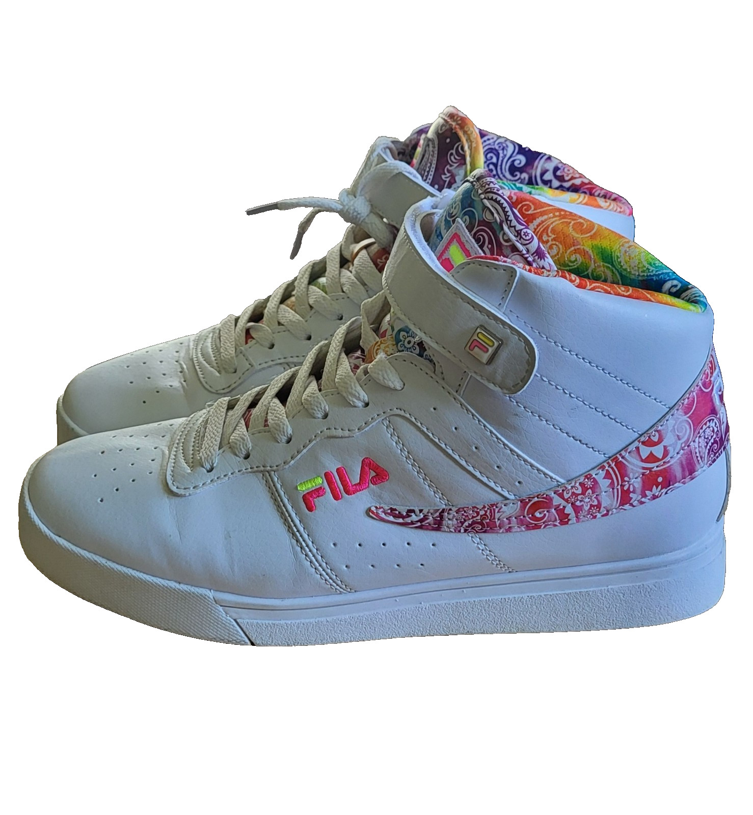 FILA high top sneakers 5FM0167-169 Size 10 Bandana Pattern