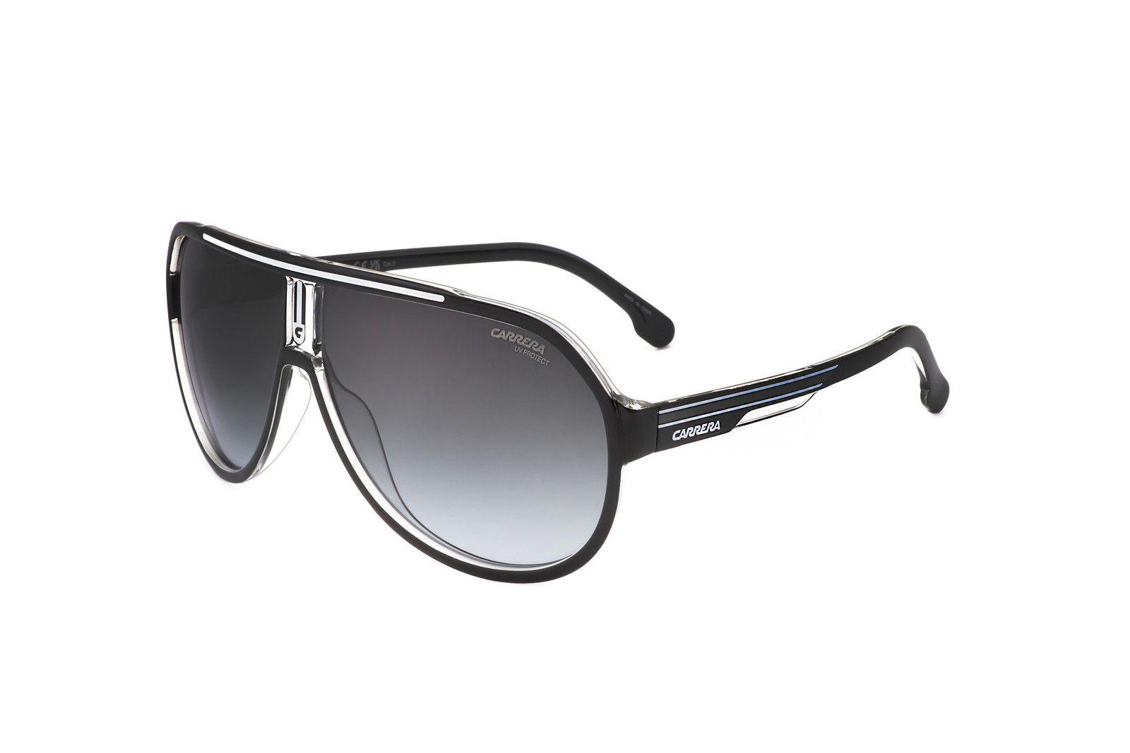 Carrera Men’s 64mm Black Sunglasses CARRERA1057-S-80S-64