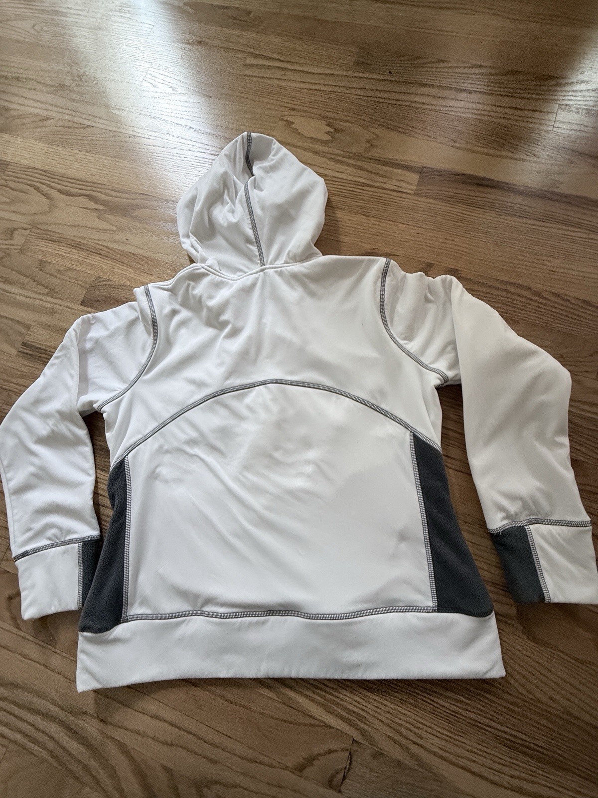 Nordic Track Half Zip Workout Hoodie White Black Outdoor Indoor Athletic Medium