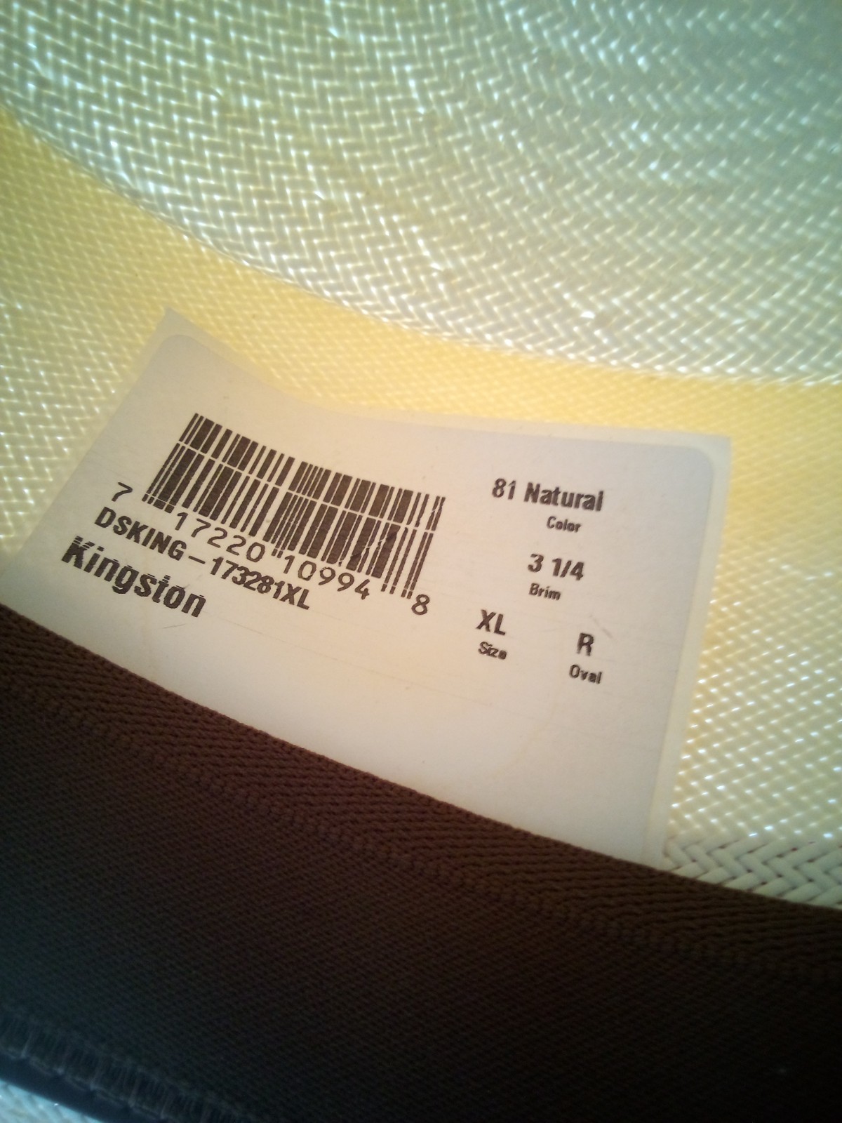 Dobbs Fifth Avenue XL Kingston Natural Shantung Straw Hat~Gambler Shape~Panama
