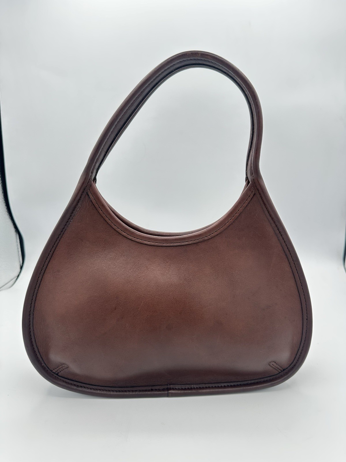 Coach Legacy 9027 Woman Mini Shoulder Bag Dark Brown Single Handle