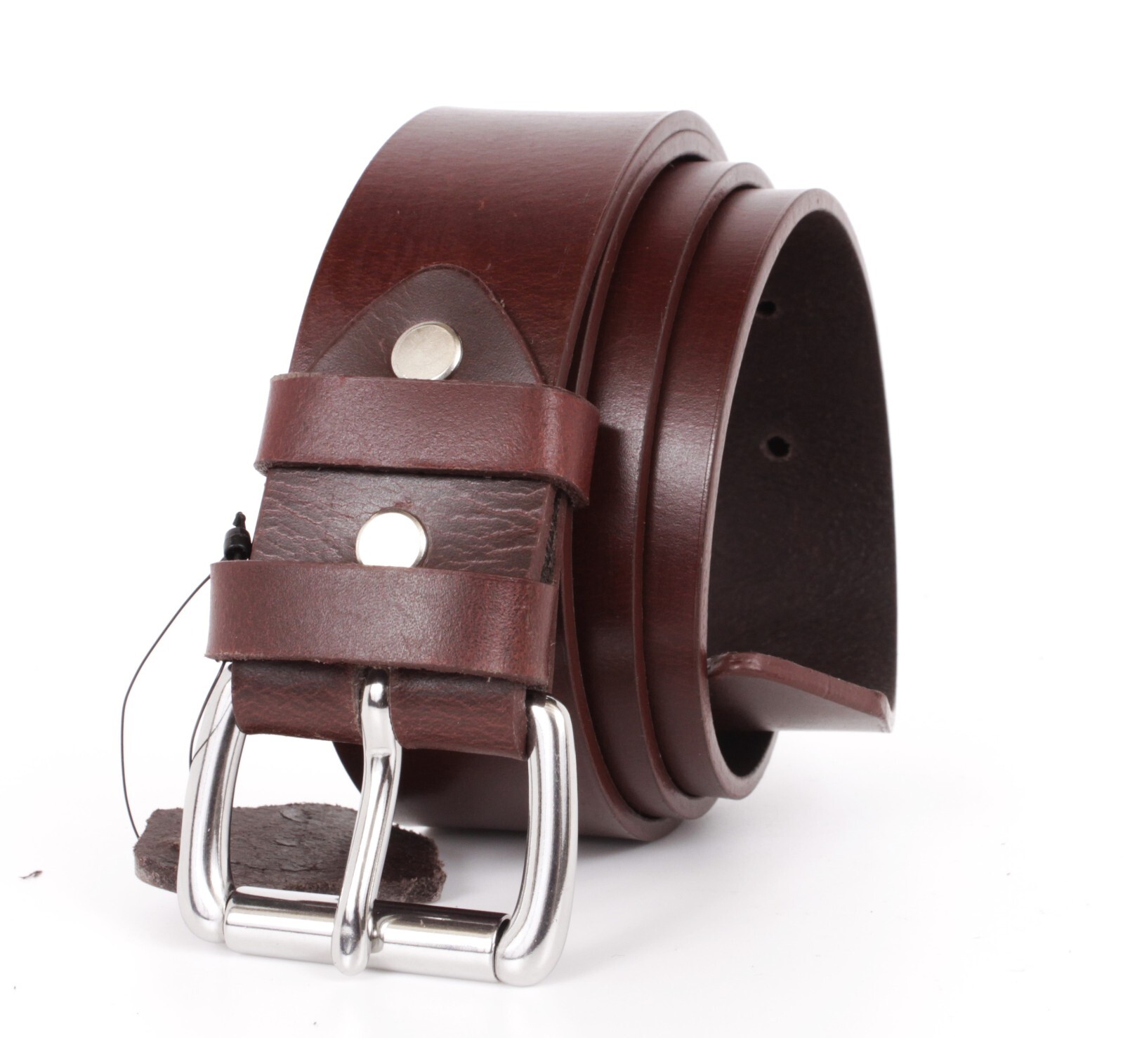 Men’s Genuine Buffalo FULL GRAIN Leather Belt 1.5” wide Amish Handmade in USA