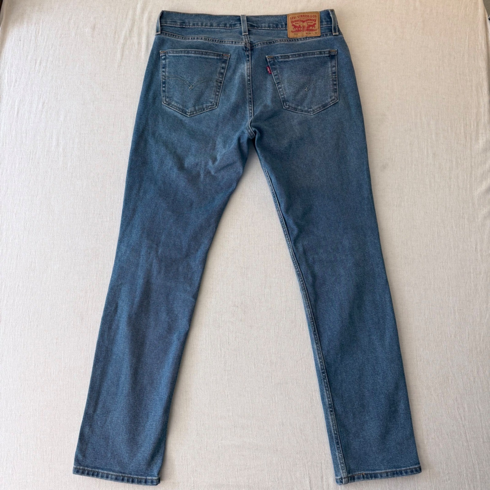 Levis 511 Slim Fit All Seasons Tech Mens Jeans Blue Medium Wash 34×32