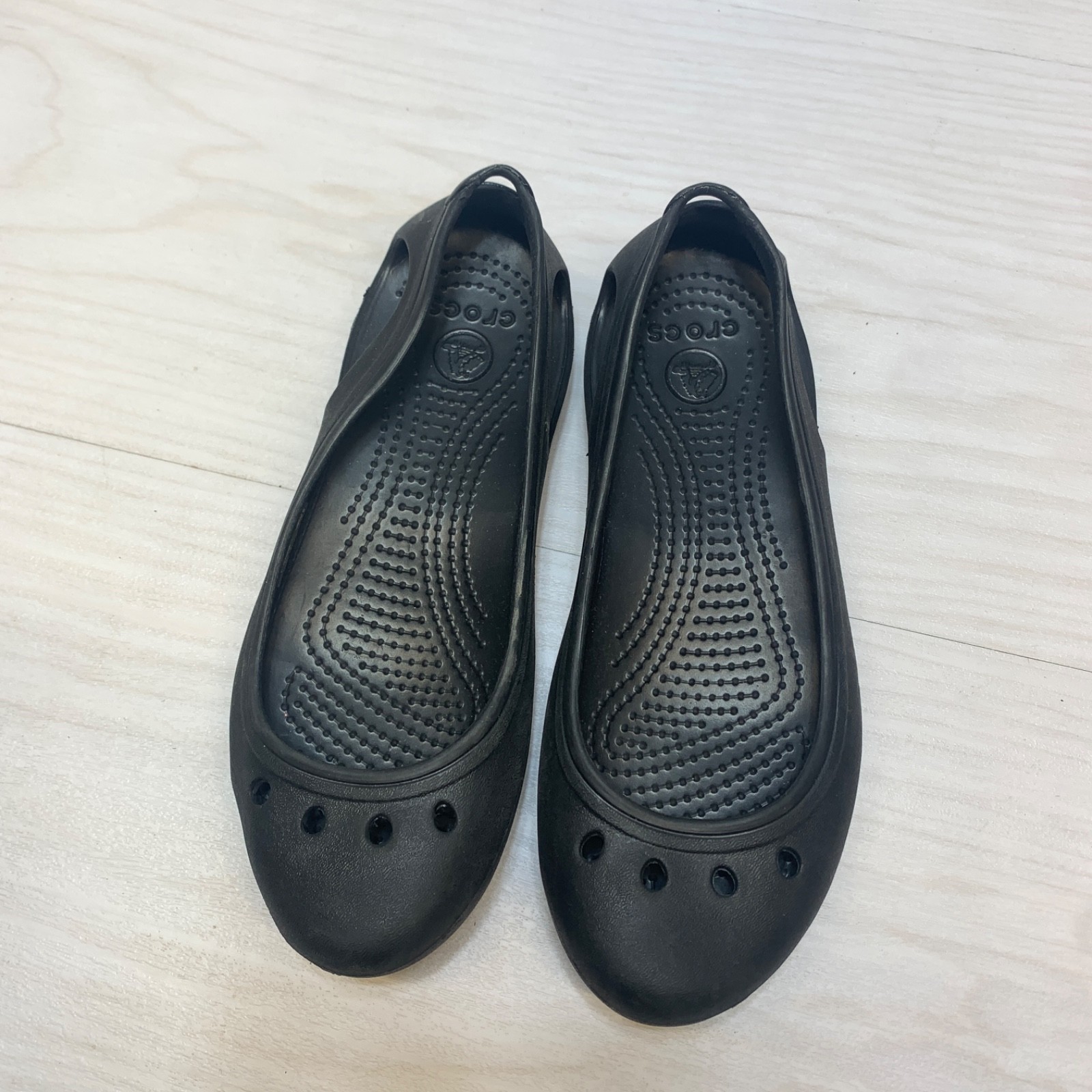 Crocs Kadee Black Ballet Flats Comfort Slip On Shoes Women’s Size 5