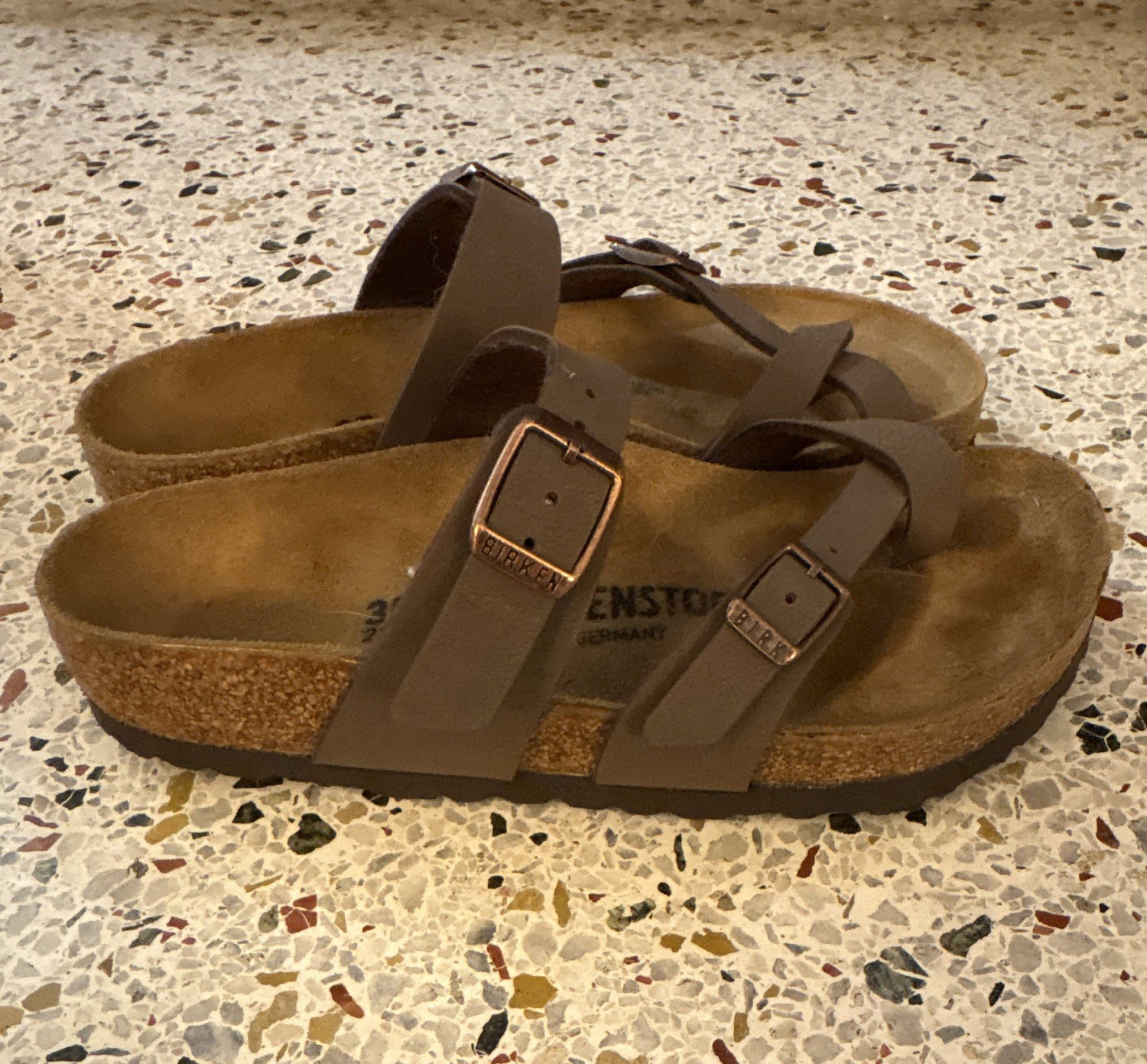 Birkenstock Brown Strappy Buckle Cork Footbed Sandals Women’s EU 35 US 4