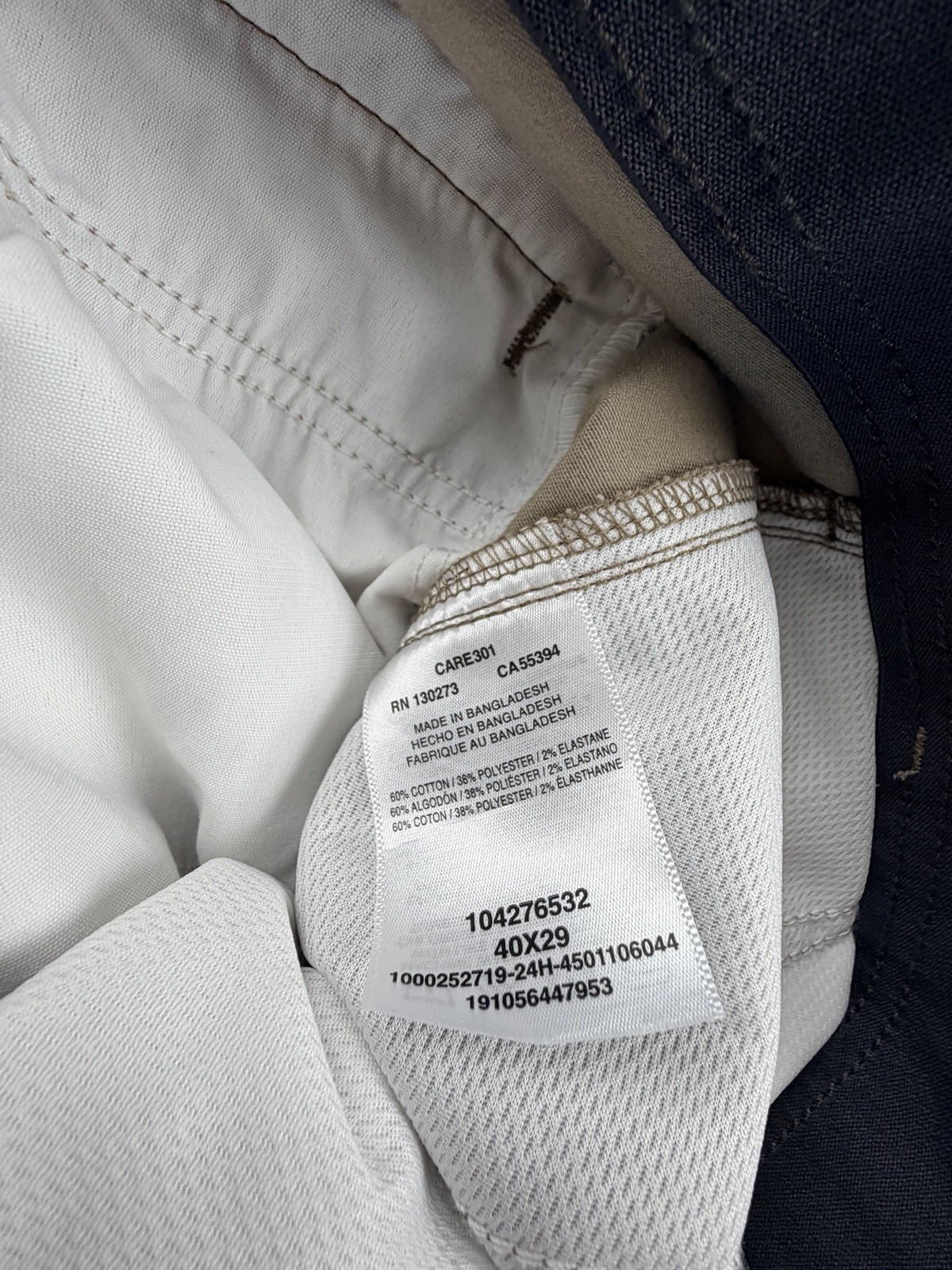 LEE Extreme Motion MVP Relaxed Taper Pants Stretch Wrinkle Resist Color Beige