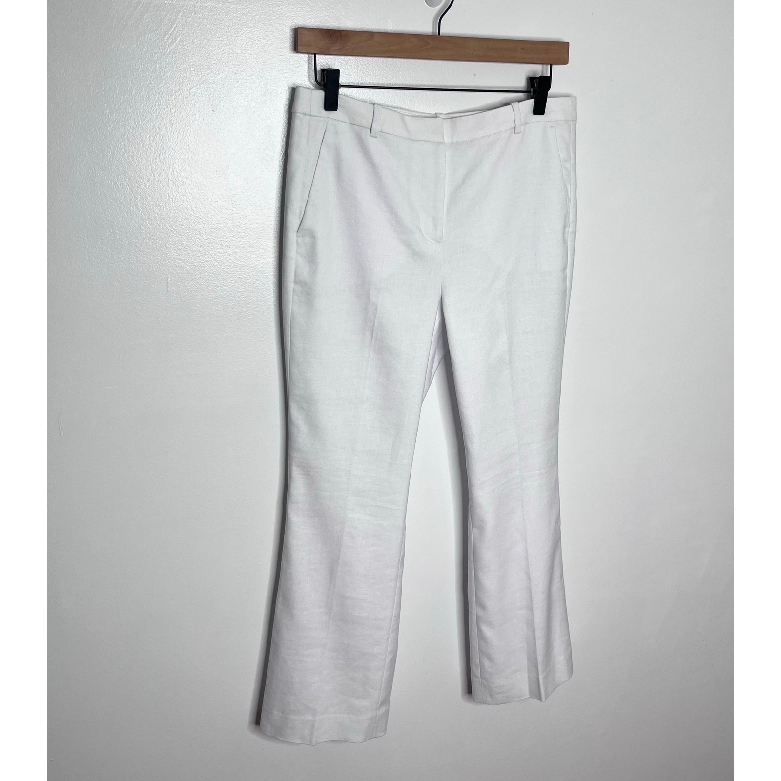 J.Crew Kaya White Stretch Linen Blend Dress Pants Women’s Size 4