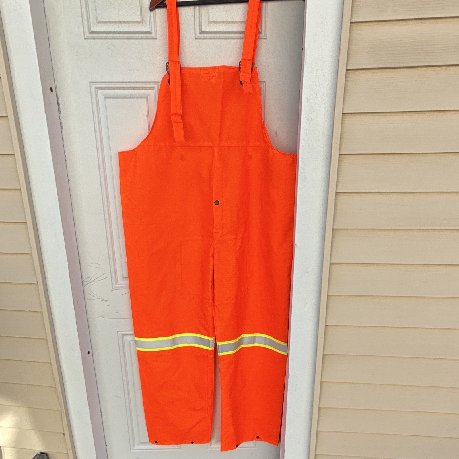 MCR Safety 2013R Hi-Vis Reflective Orange Bib Overalls XL ANSI/ISEAClassE sizeXL