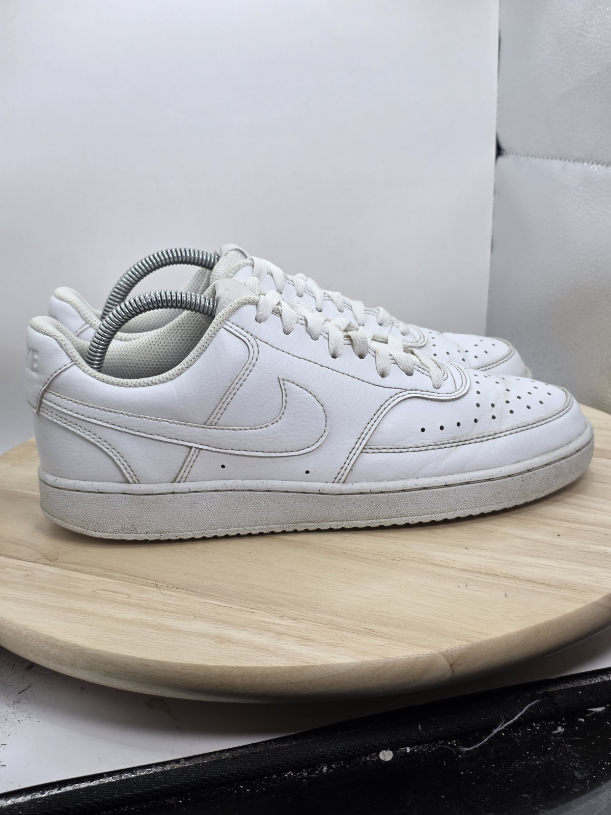 Mens Size 8 -Nike Court Vision Low Next Nature Triple White Sneakers DH2987-100