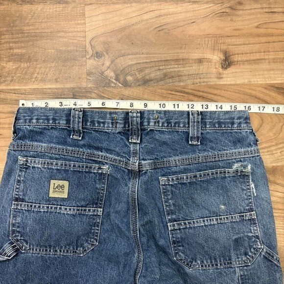 Vintage Y2K Lee Dungarees Carpenter Jeans Baggy Workwear Denim 90s 32×32