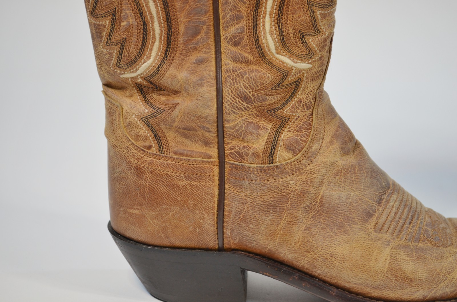 Lucchese Cassidy M4999 Women Western Boots Mad Dog Leather Snip Toe 8.5 B