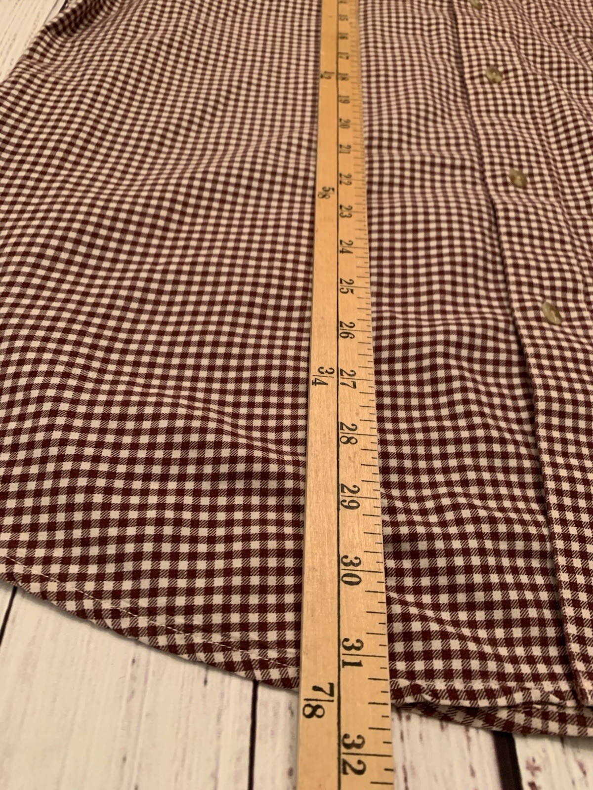 ORVIS Large Red Check Button Front Shirt Long Sleeve Men (see description)