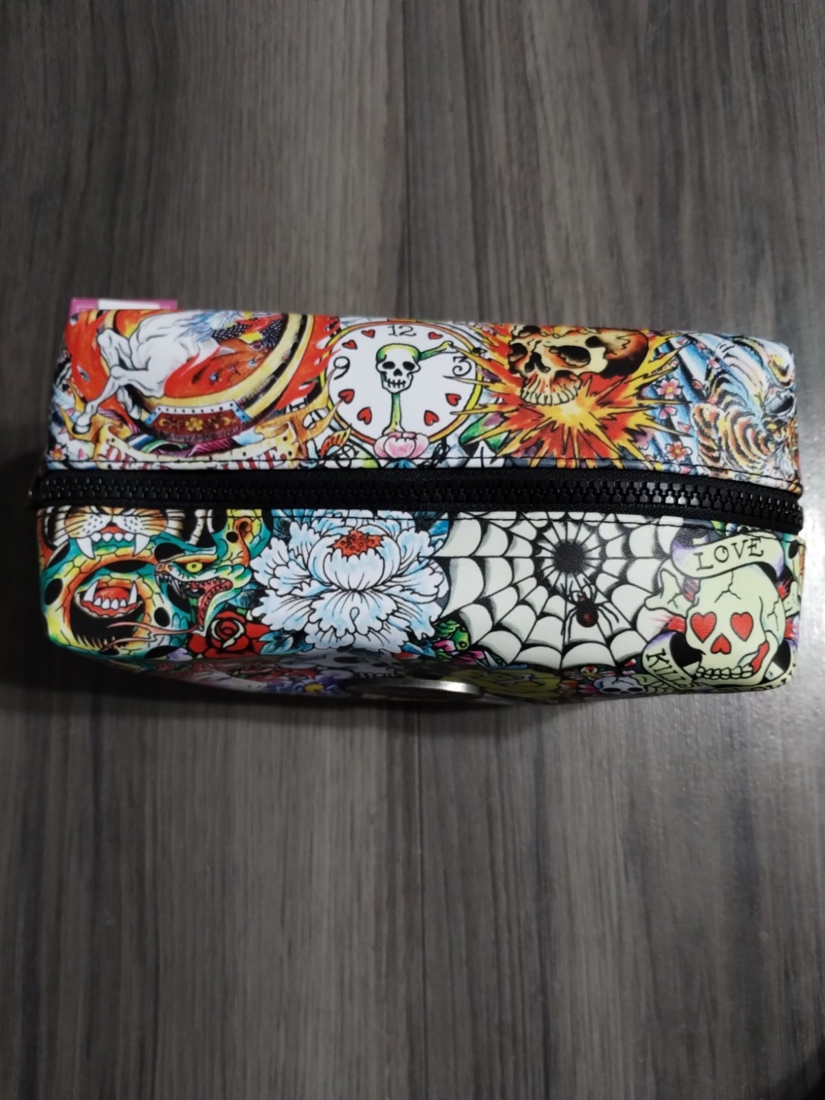 Ed Hardy Loaf Style Cosmetics Bag
