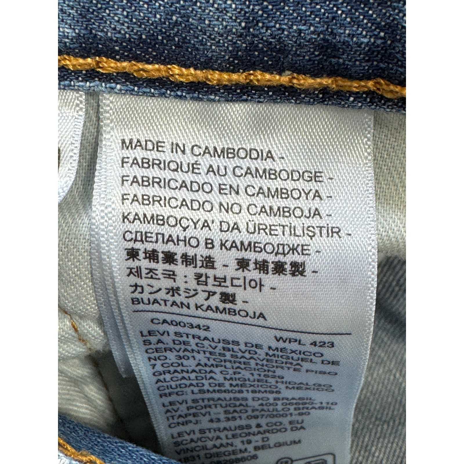 Levi’s Mens 527 Slim Bootcut Low Rise Denim Blue Jeans 32×32 Meas: 33×31