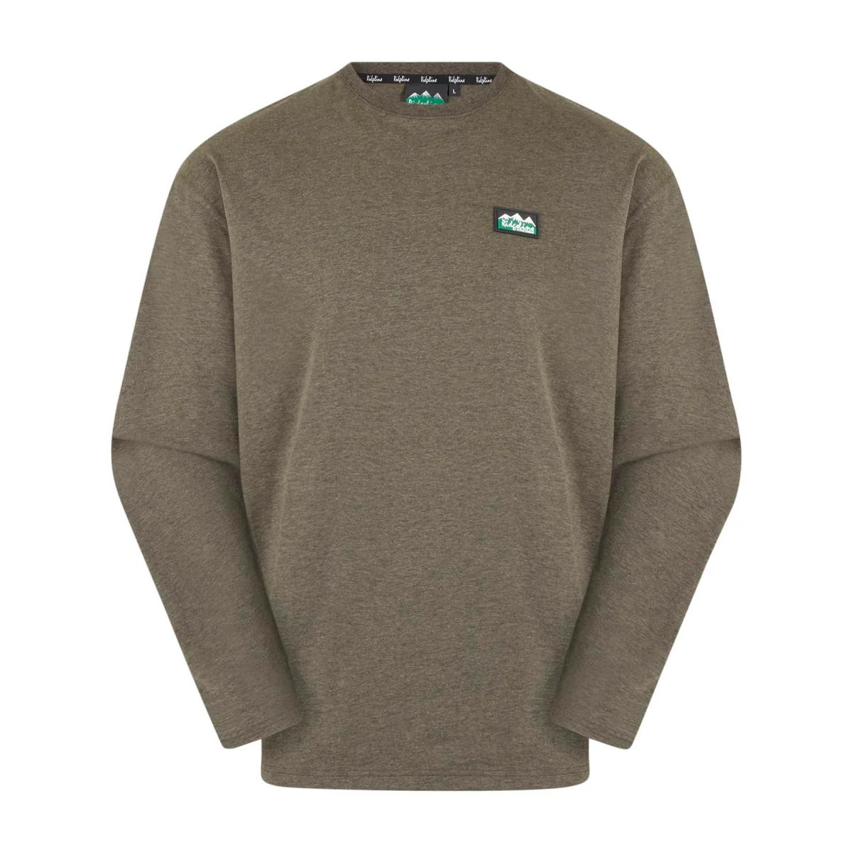 Ridgeline Men’s Baseline Top Long Sleeved Fleece – Smokey Olive Marl